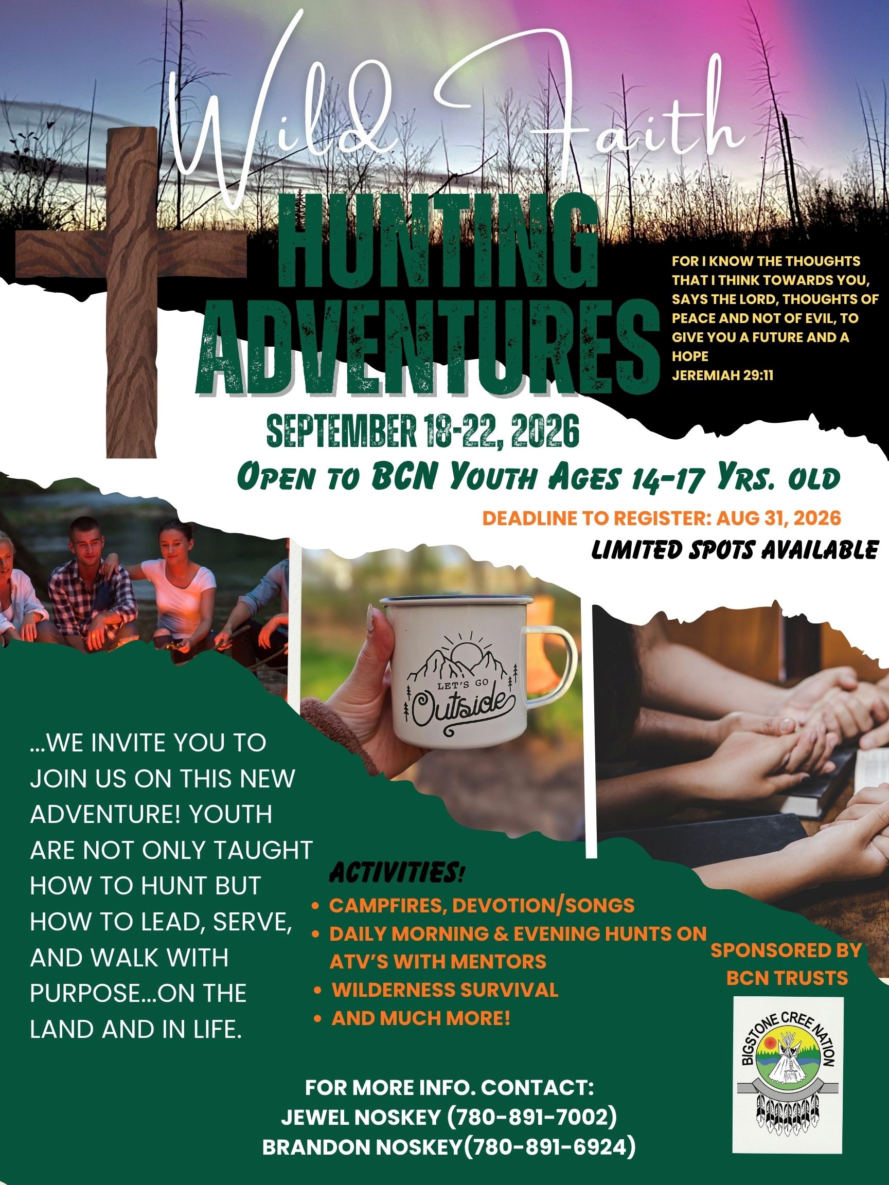 Wild Faith Hunting Adventures Sept 18-22, 2026